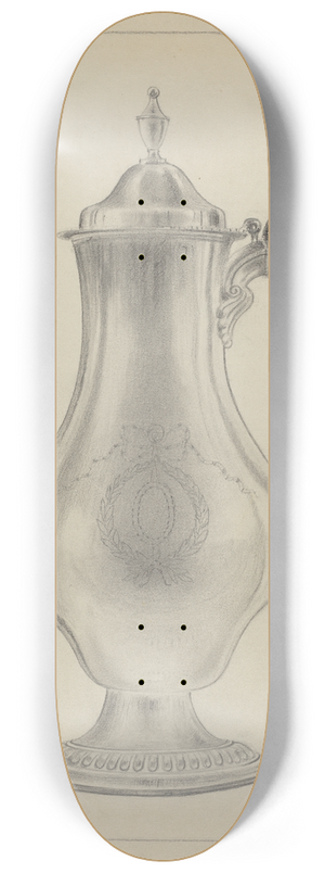 Vincent Carano - Silver Coffee Pot 8.25 inch art skate deck