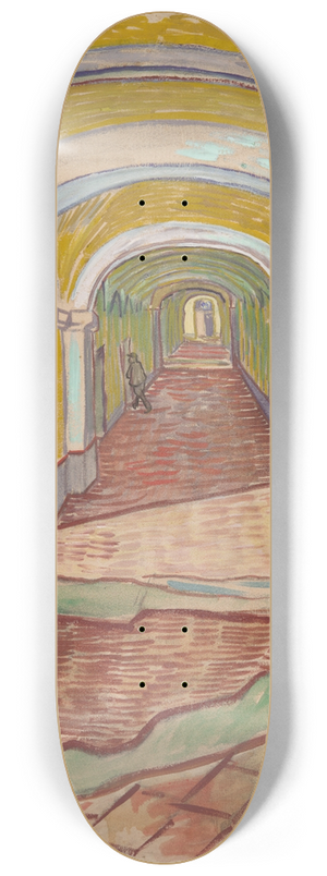Vincent van Gogh - Corridor in the Asylum 8.25 inch art skate deck