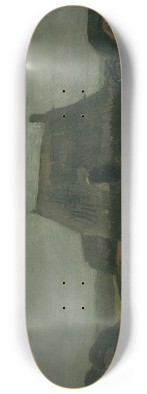 Vincent van Gogh - Farm with stacks of peat 8.25 inch art skate deck
