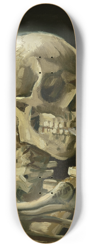 Vincent van Gogh - Head Of A Skeleton With A Burning Cigarette 8.25 inch art skate deck