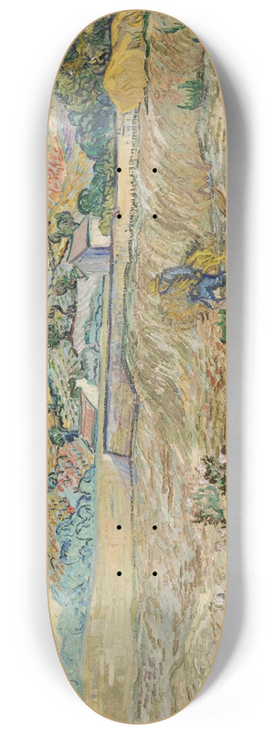 Vincent van Gogh - Landscape at Saint-Rmy (Enclosed Field with Peasant) 8.25 inch art skate deck