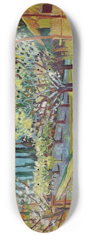Vincent van Gogh - Orchard Bordered byCypresses 8.25 inch art skate deck