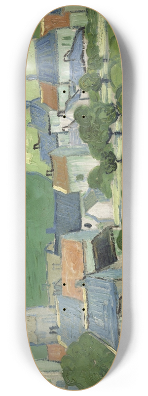 Vincent van Gogh - View of Auvers 8.25 inch art skate deck