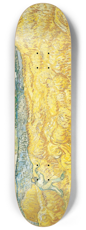 Vincent van Gogh - Wheat Field Behind Saint-Paul Hospital with a Reaper 8.25 inch art skate deck