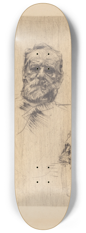Auguste Rodin - Victor Hugo, De Face II 8.25 inch art skate deck