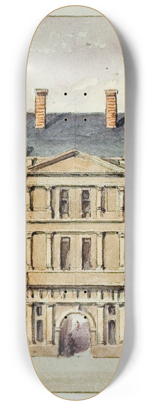 Auguste-Sbastien Bnard - Cour de la Sainte Chapelle. 8.25 inch art skate deck