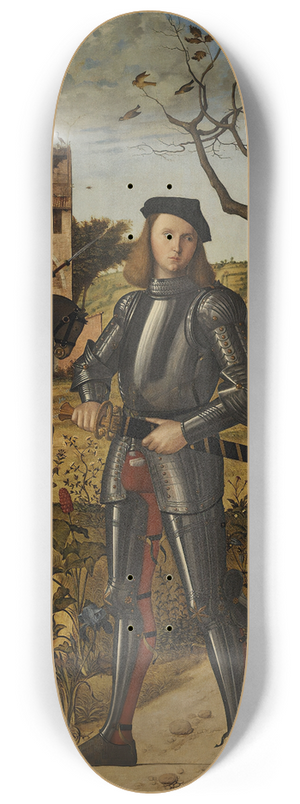 Vittore Carpaccio - Young Knight in a Landscape 8.25 inch art skate deck
