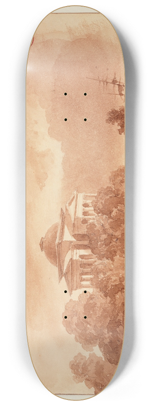 Auguste-Sbastien Bnard - La Barrire du Roule. 8.25 inch art skate deck