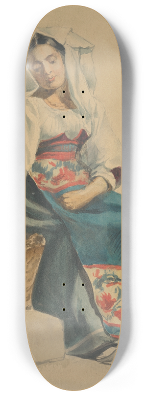 Vojtech Klimkovi - Study of a sitting woman 8.25 inch art skate deck