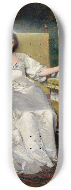 Wadysaw Czachrski - A lady with rose 8.25 inch art skate deck