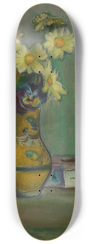 Wadysaw lewiski - Flowers in a yellow pitcher 8.25 inch art skate deck