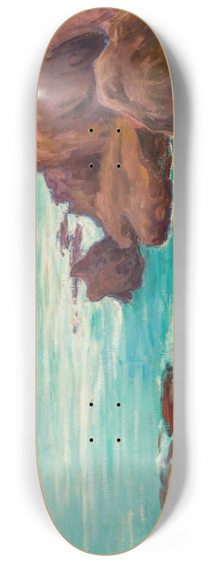 Wadysaw lewiski - Sea with white waves 8.25 inch art skate deck