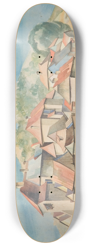 Wadysaw Skoczylas - Widok Kazimierza nad Wis 8.25 inch art skate deck