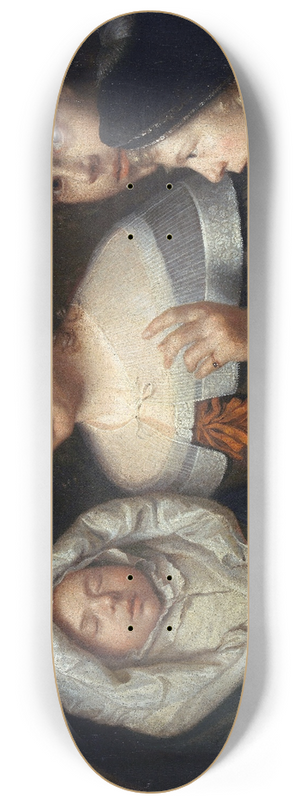 Wallerant Vaillant - Portrait of a young woman with three children 8.25 inch art skate deck Wallerant Vaillant - Portrait of a young woman with three children 8.25 inch art skate deck