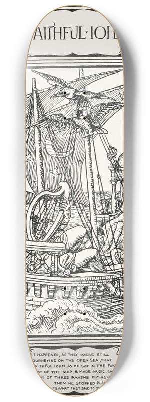Walter Crane - Faithful John 8.25 inch art skate deck
