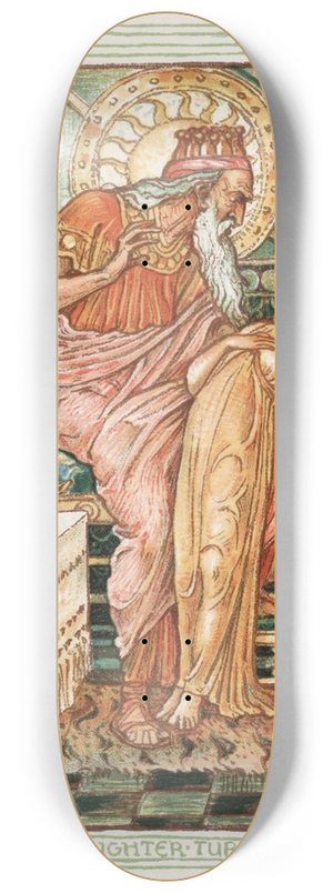 Walter Crane - Midas Daughter turned to gold 8.25 inch art skate deck Walter Crane - Midas Daughter turned to gold 8.25 inch art skate deck