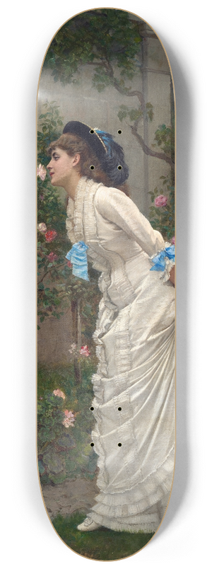 Auguste Toulmouche - Woman And Roses 8.25 inch art skate deck