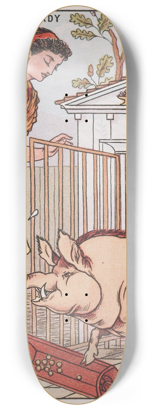 Walter Crane - There was a lady loved a swine 8.25 inch art skate deck