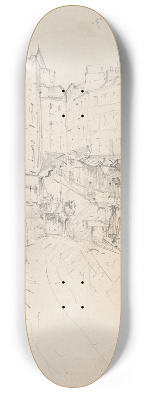 Walter Frederick Osborne - Christchurch Cathedral, Dublin from Patrick Street 8.25 inch art skate deck