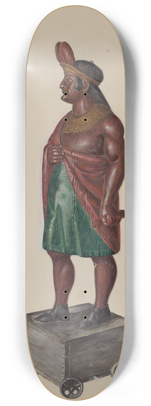 Walter Hochstrasser - Cigar Store Indian 8.25 inch art skate deck