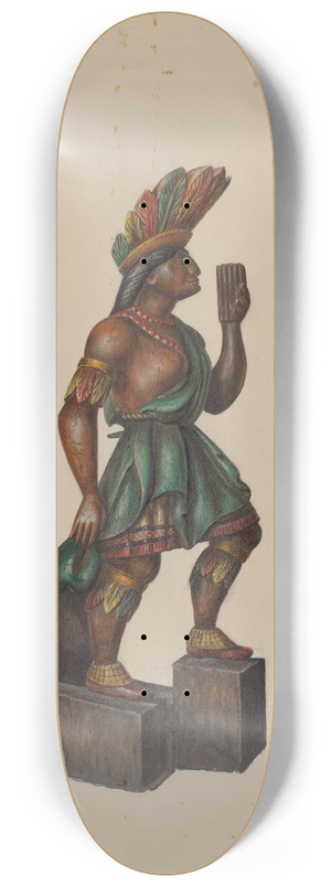 Walter Hochstrasser - Cigar Store Indian 8.25 inch art skate deck