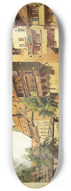 August Fischer - En mand i en bd i en tysk by 8.25 inch art skate deck August Fischer - En mand i en bd i en tysk by 8.25 inch art skate deck