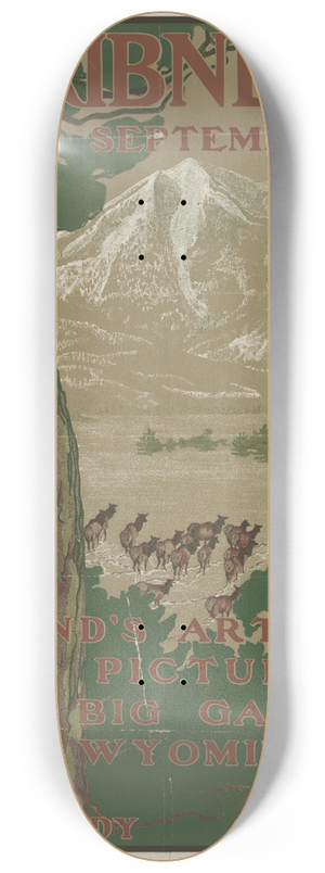 Walter Jack Duncan - Scribners for September pictures of big game in Wyoming. 8.25 inch art skate deck Walter Jack Duncan - Scribners for September pictures of big game in Wyoming. 8.25 inch art skate deck