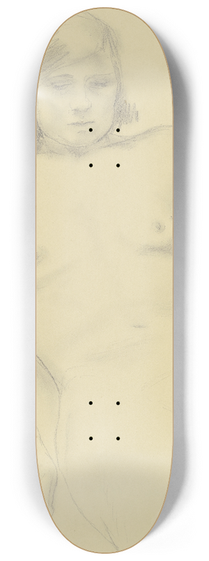 August Haag - Reclining female nude 8.25 inch art skate deck