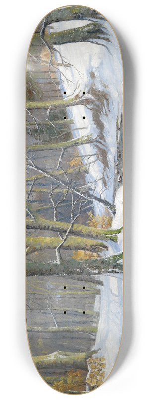 Walter Moras - Bachlandschaft im Winter 8.25 inch art skate deck