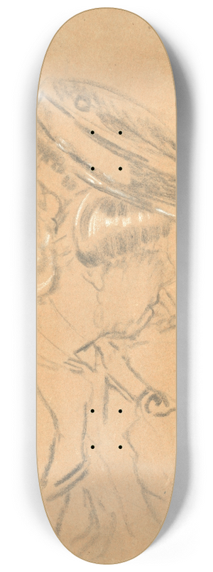 Walter Richard Sickert - Study of a Girl in a Straw Boater 8.25 inch art skate deck