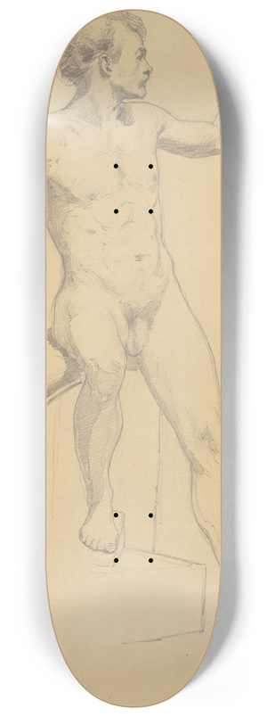 Walter Shirlaw - Male Nude 8.25 inch art skate deck