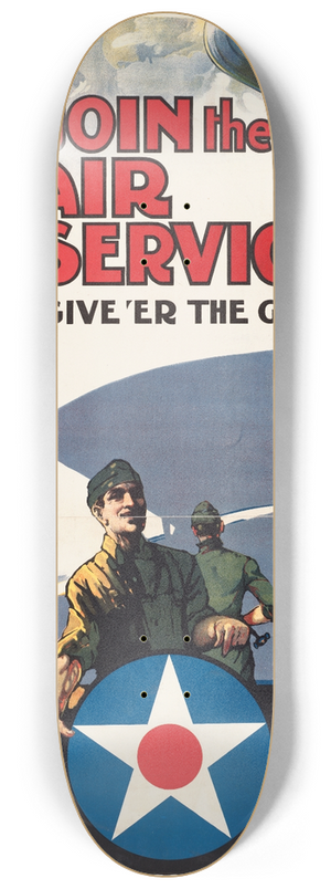 Warren Keith - Join the air service. Give er the gun 8.25 inch art skate deck Warren Keith - Join the air service. Give er the gun 8.25 inch art skate deck
