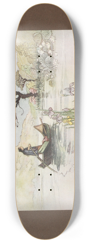 Warwick Goble - Green Willow and other Japanese fairy tales Pl.10 8.25 inch art skate deck