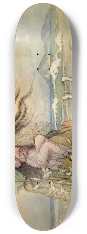 Warwick Goble - Marziella on the Sea-shore 8.25 inch art skate deck