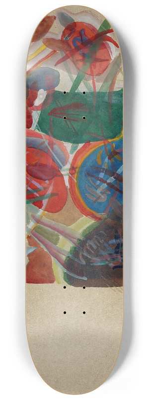 Wassily Kandinsky - Aquarell Mit Wald und Regenbogen 8.25 inch art skate deck