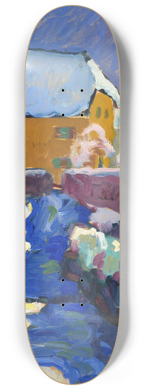 Wassily Kandinsky - Cemetery and rectory in Kochel 8.25 inch art skate deck