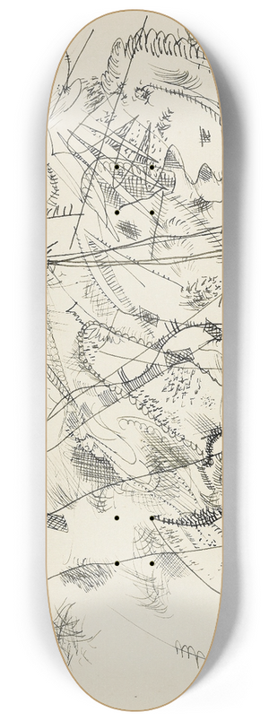 Wassily Kandinsky - Design for an etching 8.25 inch art skate deck