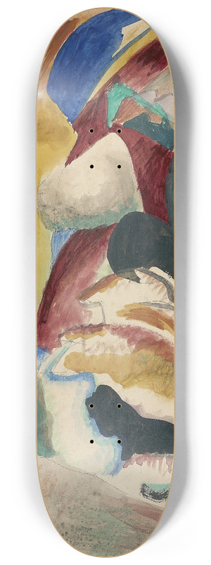 Wassily Kandinsky - Draft for Picture with White Form 8.25 inch art skate deck