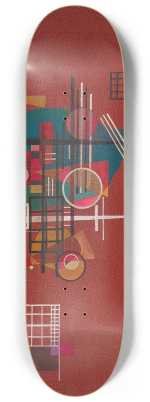 Wassily Kandinsky - Dumpfes Rot 8.25 inch art skate deck