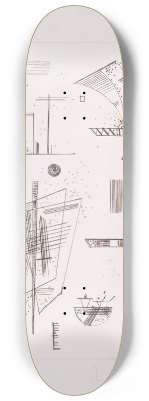 Wassily Kandinsky - Erste Radierung fr die Editions ,Cahiers dArt 8.25 inch art skate deck