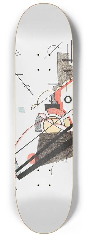 Wassily Kandinsky - Frhlicher Aufstieg 8.25 inch art skate deck