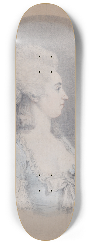Augustin de Saint-Aubin - Profile Portrait of a Woman 8.25 inch art skate deck Augustin de Saint-Aubin - Profile Portrait of a Woman 8.25 inch art skate deck