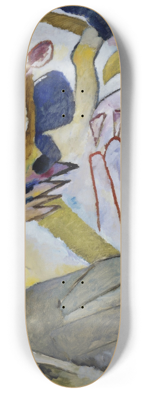 Wassily Kandinsky - Improvisation 18 (with tombstone) 8.25 inch art skate deck