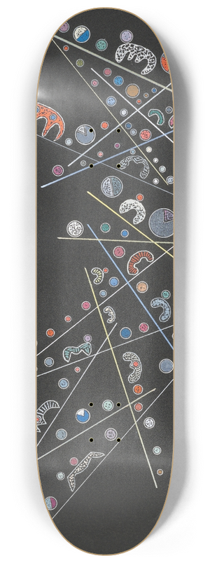 Wassily Kandinsky - Ohne Titel 8.25 inch art skate deck