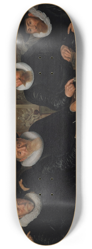Werner van den Valckert - Four Regents and the House Father of the Amsterdam Lepers Asylum 8.25 inch art skate deck