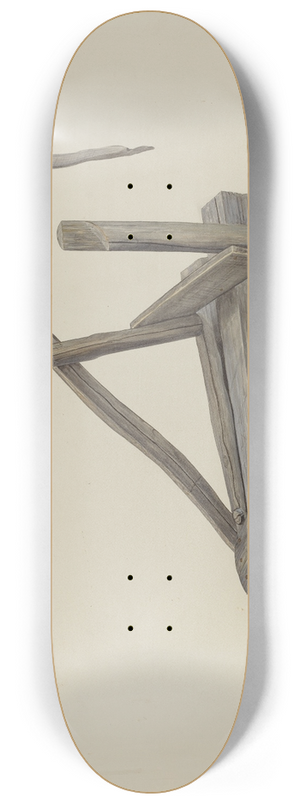 Wilbur M Rice - Wooden Harrow or Cultivator 8.25 inch art skate deck