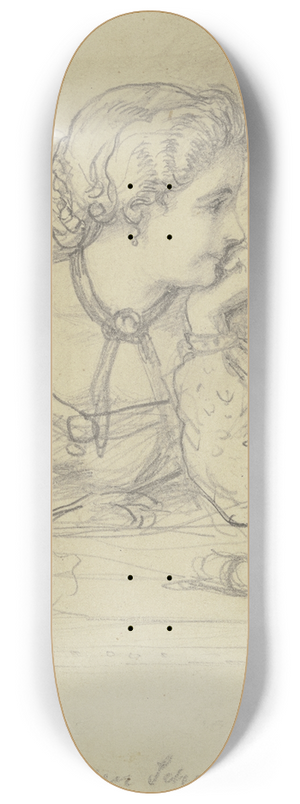 Wilhelm Amandus Beer - Besucherin des Schauspielhauses 8.25 inch art skate deck