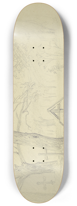 Wilhelm Amandus Beer - Cemetery 8.25 inch art skate deck