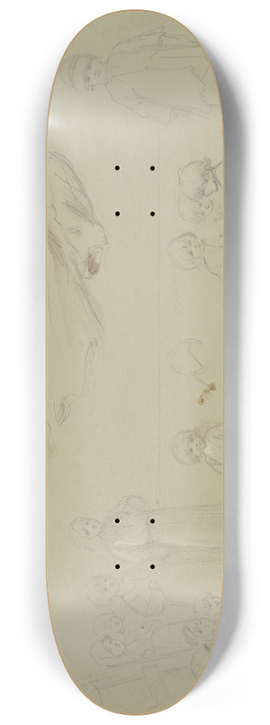Wilhelm Amandus Beer - Twelve children anticipating 8.25 inch art skate deck
