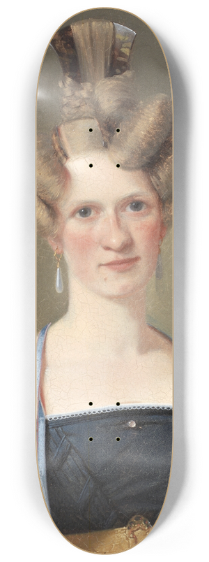 Wilhelm Bendz - Marie Raffenberg, the Artists Betrothed 8.25 inch art skate deck